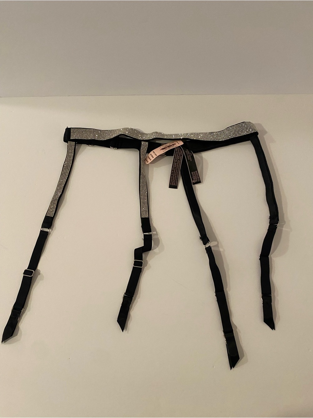 Victoria Secret Rhinestone Garter Belt Size XS/S